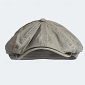 olcso Férfi kalapok-Férfi Vadászsapka Ascot Hat Newsboy Hat Fekete Kék Pamut Divat Alkalmi Utca Napi Sima Állítható Fényvédő Légáteresztő
