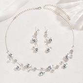 voordelige Sieradensets-Sieradenset 3 stuks Legering Oorbellen Kettingen Dames Elegant Vintage Modieus meetkundig Bloemvorm Geometrische vorm Sieraden set Voor Bruiloft Feest Vuosipäivä