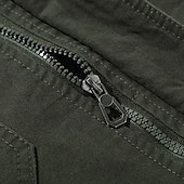 preiswerte Cargo-Jacken-Herren Einsatzjacke übergangsjacke Ausgehen Tasche Ganzjahres Einfach Klassisch Revers Regulär Schwarz Khaki Armeegrün Jacken