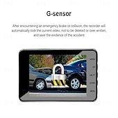 abordables DVR pour voiture-A10 1080p Nouveau design / Full HD / HD DVR de voiture 170 Degrés Grand angle 4 pouce IPS Dash Cam avec Vision nocturne / G-Sensor / Surveillance du stationnement Enregistreur de voiture