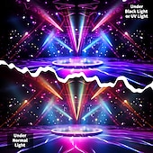 cheap Blacklight Tapestries-Blacklight Tapestry UV Reactive Glow in the Dark Glow Party Neon Party Ideas Hanging Tapestry Wall Art Mural for Living Room Bedroom