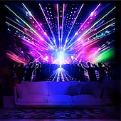 cheap Blacklight Tapestries-Blacklight Tapestry UV Reactive Glow in the Dark Glow Party Neon Party Ideas Hanging Tapestry Wall Art Mural for Living Room Bedroom