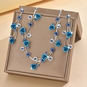voordelige Sieradensets-Sieradenset 3 stuks Legering Oorbellen Kettingen Dames Elegant Vintage Modieus meetkundig Bloemvorm Geometrische vorm Sieraden set Voor Bruiloft Feest Vuosipäivä
