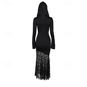preiswerte Gotisch-Punk &amp; Gothic Cocktailkleid Vintage-Kleid Kleid Maskerade Gothic Mädchen Morticia Addams Kostüm Damen Maskerade Halloween Abschlussball Festival Erwachsene Kleid
