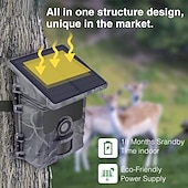 economico Videocamere di sorveglianza per esterni-telecamera da caccia con visione notturna alimentata ad energia solare, telecamere da caccia 50mp 4k, tempo di attivazione 0,3s, telecamera da caccia per il monitoraggio della fauna selvatica e la