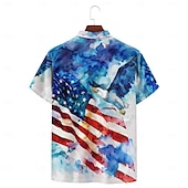 preiswerte Festival-Herren Veteranen Patriotisch Kurzarm Polo-Shirts Lässig Alltagskleidung Frühling &amp; Sommer Weiß