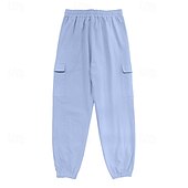 お買い得  クラシック-男性用 カーゴパンツ ジョガー カーゴジョガー ズボン ドローストリング 弾性ウエスト マルチポケット 平織り 高通気性 アウトドア 日常 キャンピング＆ハイキング ファッション クラシック ブラック ホワイト