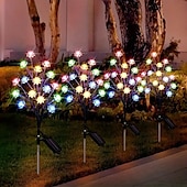 economico Luci paesaggistiche-luci solari da giardino esterne 20 led luci decorative solari a forma di loto 8 modalità di illuminazione luci solari impermeabili per esterni luci solari da giardino per prato (colorate) 1/2 pezzi