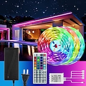 cheap Remote Control-49.2ft LED RGB Light Strips  3x5m 5050 SMD 450 Leds Waterproof 10mm Fexible Strip Light Tape Color Changing with 44key IR Remote Controller Kit DC 12V