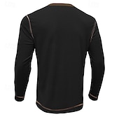 cheap Funny Words-Men&#039;s Halloween Letter Henley Shirt Long Sleeve 3D Print Cowboy Casual Holiday Festival Summer Spring Fall Black Navy Blue Henley Henley T-Shirt
