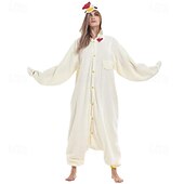 cheap Onesie Costumes-Adults&#039; Animal Onesie Costume Carnival Costume Cartoon Cock / Chicken Onesie Pajamas Kigurumi Pajamas Charm Funny Costume For Men and Women Carnival Cartoon