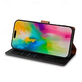 お買い得  iPhone用ケース-電話 ケース 用途 iPhone 16 Pro Max プラス iPhone 15 14 Pro Max Plus iPhone 13 12 11 Pro Max Mini ウォレットカードケース スタンド付き 磁石バックル カード挿入口 レトロ風 TPU PUレザー