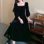 levne Šaty-Elegantní Šaty Pevná barva Maškarní kostým Dámské Karneval Plesová maškaráda Večírek Dospělé Šaty