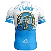 abordables Maillots pour hommes-Homme Maillot Velo Cyclisme Manche Courte Cyclisme Tee-shirt Maillot avec 3 poches arrière VTT Vélo tout terrain Respirable Séchage rapide Conception anatomique Mèche Jaune Rouge Bleu Bande dessinée