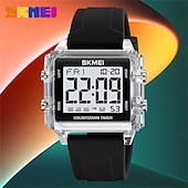 preiswerte Digitaluhr-SKMEI Jugend Coole Digitale Sportuhren Geschenk für Männer Frauen Studenten 5Bar Wasserdicht Stoppuhr Countdown-Armbanduhr