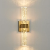 ieftine Lumini Vanity-aplice interioare cu led rază caldă 40cm 1w aur aplic de perete de cristal postmodern de vanitate lumini montate pe perete iluminat de perete pentru spălat baie oglindă noptieră aplice de perete