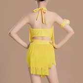 abordables Tenues de danse pour enfants-Tenues de Danse pour Enfants Jupes Gland Fille Utilisation Usage quotidien Sans Manches Taille moyenne Lycra