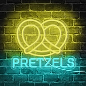cheap Neon LED Lights-Oktoberfest Pretzels LED Neon Sign Light, Pretzels Neon Sign for Restaurant Wall Art, German Bakery Wall LED Decorations