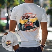 preiswerte Herren -Grafik -T -Shirt-Herren Vintage Rennwagen Grafik T-Shirt