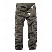tanie Bojówki-Męskie Spodnie cargo Spodnie taktyczne Spodnie Guziki Multi Pocket Równina Zdatny do noszenia Na zewnątrz Codzienny Kemping i wycieczki Moda Klasyczny Zielony trawiasty Czarny