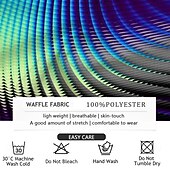 billiga Geometrisk pikétröja för män-Herr Våffelpikétröjor Golftröja Långärmad Polotröjor Skjortor med krage Business Casual Semesterkläder Högtidskläder Festivalkläder Knappar 3D-utskrift Sommar Blå