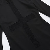 preiswerte Gotisch-Punk &amp; Gothic Cocktailkleid Vintage-Kleid Kleid Maskerade Gothic Mädchen Morticia Addams Kostüm Damen Maskerade Halloween Abschlussball Festival Erwachsene Kleid