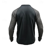 preiswerte Lässiges Henley-T-Shirt-Herren T-Shirt mit Knöpfen T Shirt Henley Hemd T-Shirt Langarm Henley Frühling &amp; Herbst Farbblock Mode Designer Basic Patchwork Urlaub Straße Ausgehen Königliches Blau Blau Armeegrün Top T-Shirt für