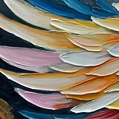 cheap Animal Paintings-Mintura Handmade Abstract Wings Oil Paintings On Canvas Wall Art Decoration Modern Abstract Feather Picture For Home Decor Rolled Frameless Unstretched Painting