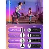 cheap Smart Lights-Graffiti Intelligent WiFi LED Smart Light LED Floor Lamp, Mesh Red Light with Music Sync, Color Changing Corner Standing Lamp with Remote &amp; App Control, Timer, Ambiance Corner Lamp