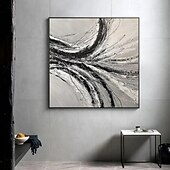 abordables Peintures paysages-Peinture à l&#039;huile colorée 3D faite à la main sur toile, grand couteau à palette texturé abstrait peint à la main, peinture à l&#039;huile boho, art mural personnalisé, œuvre minimaliste contemporaine pour