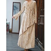 preiswerte Kleider-Retro Vintage Mittelalterlich Kleid Einfarbig Damen Maskerade Party / Abend Erwachsene Kleid