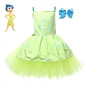 economico Costumi per bambine-Inside Out 2 Principessa Disgusto GIOIA Abiti Costume Tutu Cosplay Cosplay di film for Ragazze Bambini Giornata universale dell&#039;infanzia Mascherata Festa / Sera