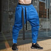 cheap Sweatpants-Men&#039;s Sweatpants Joggers Trousers Casual Pants Waffle Pants Drawstring Elastic Waist Plain Comfort Soft Full Length Sports Outdoor Daily Fashion Streetwear Black Blue