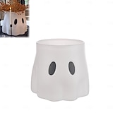 お買い得  ハロウィンの吊るし飾りとテーブルトップ装飾-ゴーストバケツ装飾プランターハロウィーンかわいいゴースト装飾、ゴーストプランターゴースト花瓶、ゴーストキャンディボウル装飾、屋内屋外ホーム装飾用のディスプレイスタンド装飾