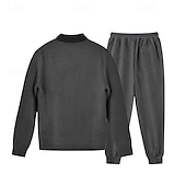 cheap Basic Tracksuits-Men&#039;s Tracksuit Sweatsuit Full Zip Sweatshirt Black Yellow Army Green Red Navy Blue Standing Collar Color Block 2 Piece Sports &amp; Outdoor Daily Holiday Streetwear Basic Casual Spring &amp;  Fall Clothing