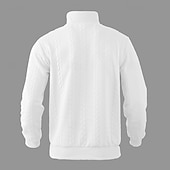 お買い得  ベーシックスウェットシャツ-男性用 スウェットシャツ クォータージッパースウェットシャツ ブラック ホワイト ネイビーブルー カーキ色 ライトグレー ハーフジッパー 平織り リブ テクスチャード加工 ニットテクスチャ スポーツ 日常 祝日 ポリエステル テクスチャー ストリートファッション ベーシック カジュアル 春 &amp; 秋 衣類 パーカー トレーナー 長袖