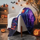 お買い得  ハロウィンの寝室-ハロウィーンブランケットは、非常に柔らかくて暖かい装飾用スローで、ご自宅のお祝いの雰囲気を高めるのに最適です。