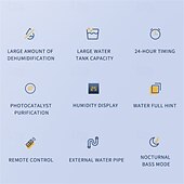 cheap Humidifiers &amp; Dehumidifiers-Digital Dehumidifier with Touch &amp; Remote Control Humidity Display Dehumidifiers for Living Room Bedroom 42W