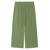 baratos Clássico-Homens Calças Calças de praia Com Cordão Perna reta Tecido Conforto Respirável Casual Diário Feriado Moda Estilo Clássico Verde Cáqui