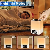 cheap Smart Lights-LED Smart Light Speaker with Alarm Clock, Wireless Bluetooth Multi-Color Bedside Lamp, 7-Color Changing, Timer Wake-Up Light, Perfect Christmas and Birthday Gift for Teenage Boys and Girls