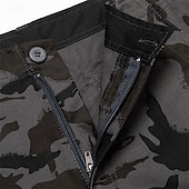 cheap Outdoor-Men&#039;s Cargo Shorts Baggy Shorts Multi Pocket 6 Pocket Camouflage Breathable Knee Length Sports Outdoor Streetwear Casual Black Blue
