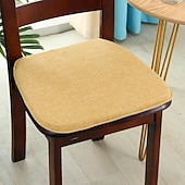abordables Couverture de chaise de salle à manger-Coussin de chaise coussin de siège de chaise de salle à manger coussin de chaise en mousse à mémoire de forme antidérapant avec attaches dossier en caoutchouc antidérapant housse de siège en forme de