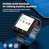 Недорогие Смарт-часы-LOKMAT APPLLP 2 MAX Умные часы 2.64 дюймовый Смарт-часы-телефон 3G 4G Bluetooth Педометр Напоминание о звонке будильник Совместим с Ноль Женский Мужчины GPS Хендс-фри звонки Медиа контроль IPX-4 57
