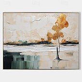 preiswerte Landschaftsgemälde-großes abstraktes graues Gemälde handgemachtes abstraktes Ölgemälde handgemalt beige Gemälde handgemachtes Wabi Sabi Kunstwerk Ölgemälde strukturiertes Ölgemälde beige Ölgemälde modernes Dekor