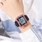 preiswerte Digitaluhr-SKMEI Jugend Coole Digitale Sportuhren Geschenk für Männer Frauen Studenten 5Bar Wasserdicht Stoppuhr Countdown-Armbanduhr