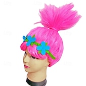 cheap Anime Wigs-Fashion Trolls Magic Hair Elf Bobby Princess Troll Wig Masquerade Cosplay Holiday Wig Anime Cosplay