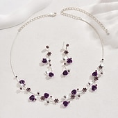 voordelige Sieradensets-Sieradenset 3 stuks Legering Oorbellen Kettingen Dames Elegant Vintage Modieus meetkundig Bloemvorm Geometrische vorm Sieraden set Voor Bruiloft Feest Vuosipäivä