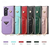 levne Pouzdra pro Samsung-telefon Carcasă Pro Samsung Galaxy Z Fold 6 Pouzdro na peněženku se stojánkem Zip Ochrana celého těla Retro Pravá kůže