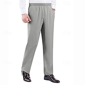  Voor heren Broek Vrijetijdsbroek Zak Elastische taille Effen Kleur Comfort Ademend Volledige lengte Dagelijks Stijlvol Klassieke Stijl Zwart Marineblauw Micro-elastisch