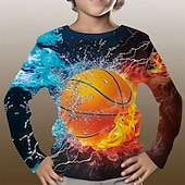 economico Sport e Giochi 3D per Ragazzi-Da ragazzo 3D Pop art Felpa Manica lunga Primavera Autunno Di tendenza Essenziale Bambino 4-12 anni Girocollo Esterno Informale Giornaliero Standard
